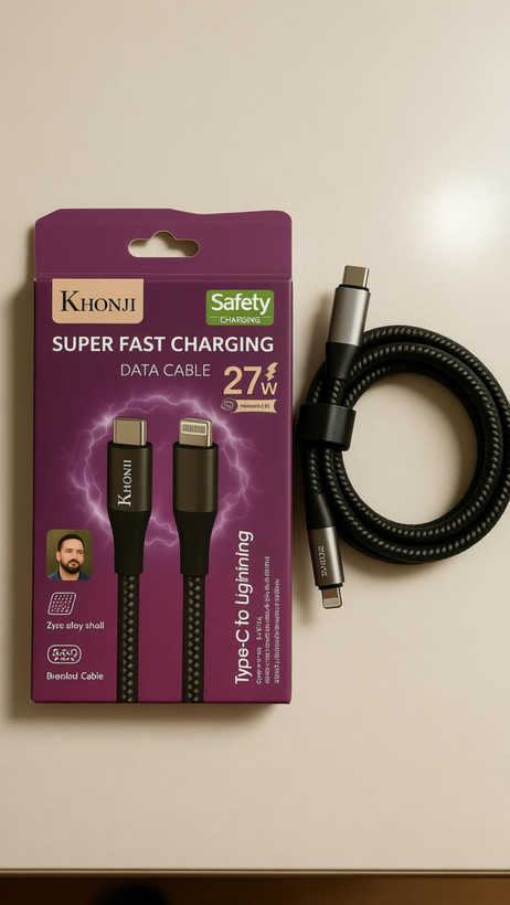 کابل شارژ فست اپل Super Fast CHarging Type_C مدل khonji 007